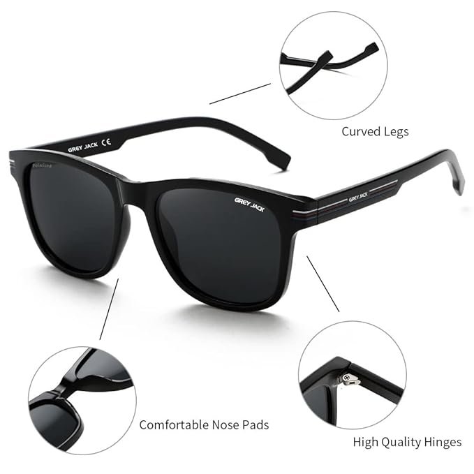 ERINO Retro Polarized Sunglasses for Men Women 100% UV Protection Stylish Google for Driving Running 3250 - Image 3