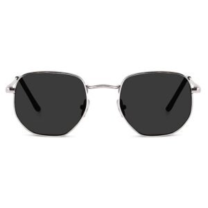 Erino Small Octagonal Polarized Sunglasses for Women Men Classic Retro Metal Frame Polygon Sun Glasses UV400 Protection