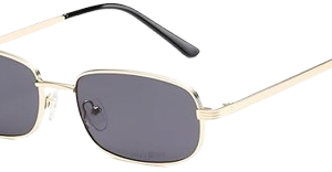 Erino Rectangle Sunglasses for Men & Women - UV Protected Narrow Goggles for Man Woman - Stylish Metal Frame Sun Glasses - UV400 Protection Anti Glare Sleek Branded Shades